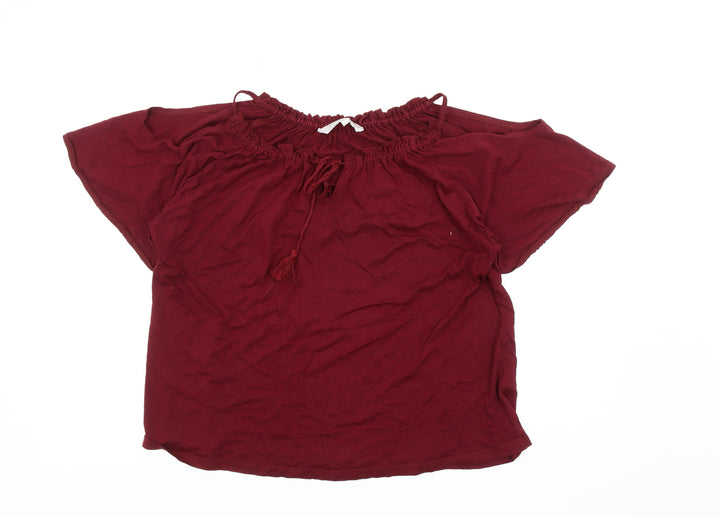 Red Herring Women's Red Tunic Blouse - Size 12