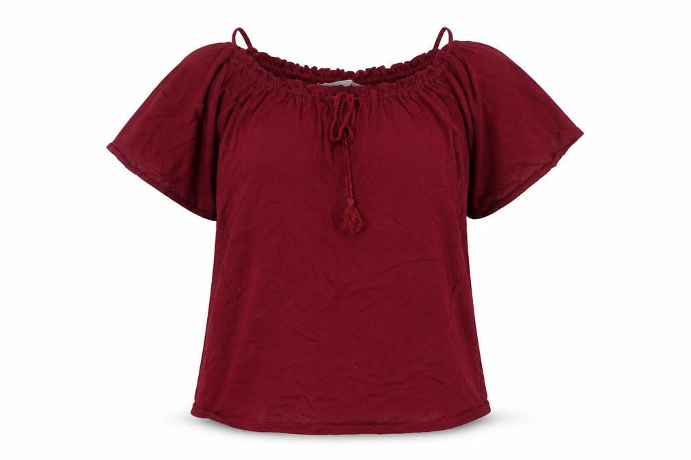 Front view of Red Herring Women's Red Tunic Blouse -, size 12