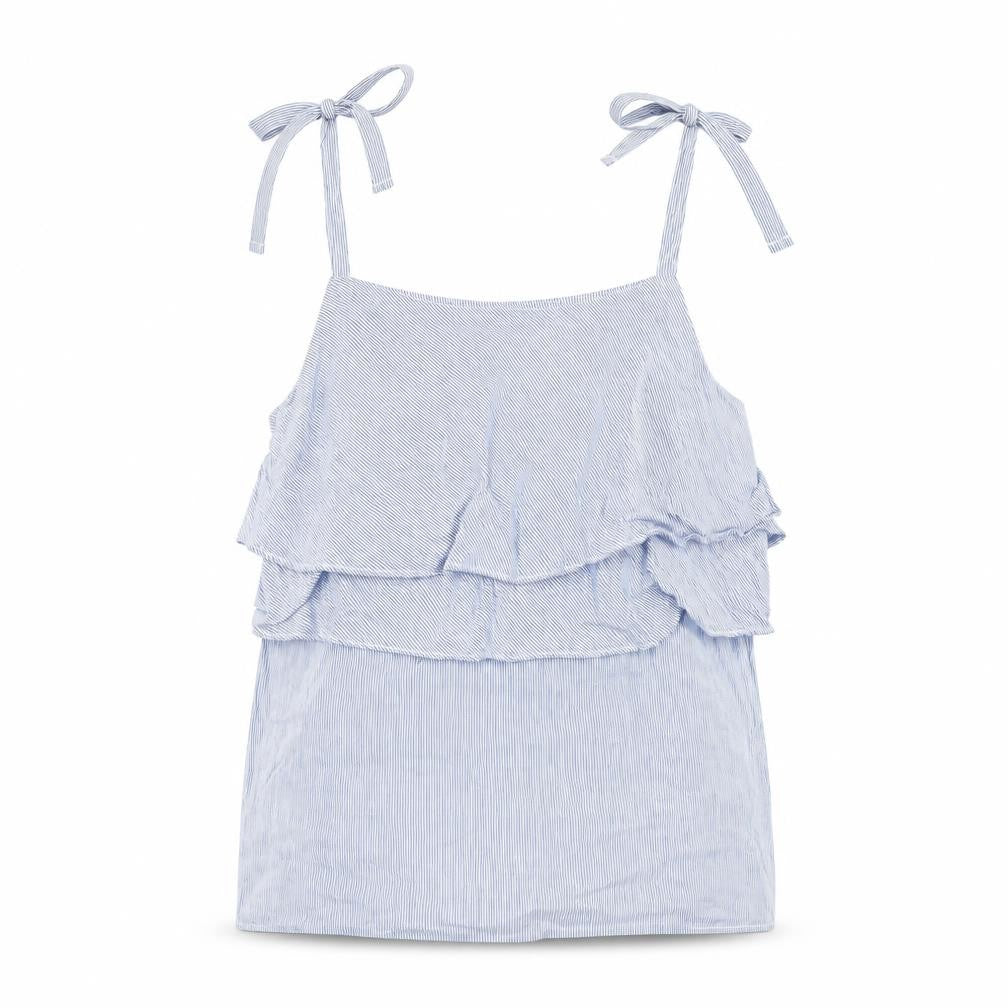 Front view of Next Blue Striped Camisole Tank Top Women's, size 6
