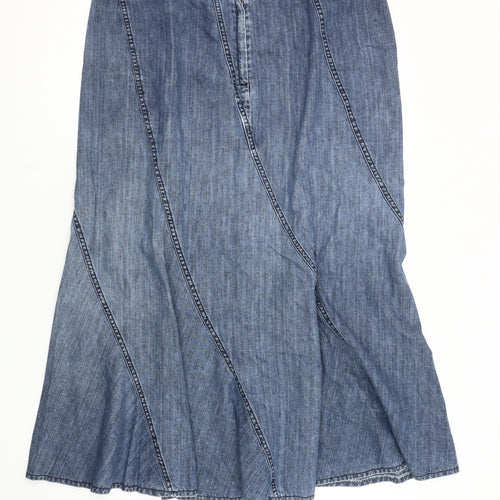 BHS Women's Blue A-Line Denim Skirt Size 18