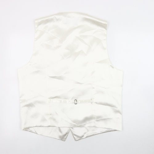 DQT Men's Ivory Suit Waistcoat 44 - Formal Elegance