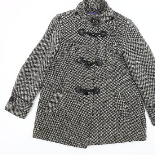 Autonomy Women's Grey Herringbone Duffel Coat Size 8