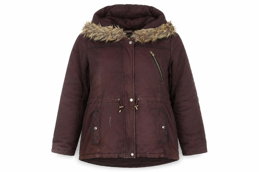 Front view of Dorothy Perkins Women's Brown Parka Jacket, size 18