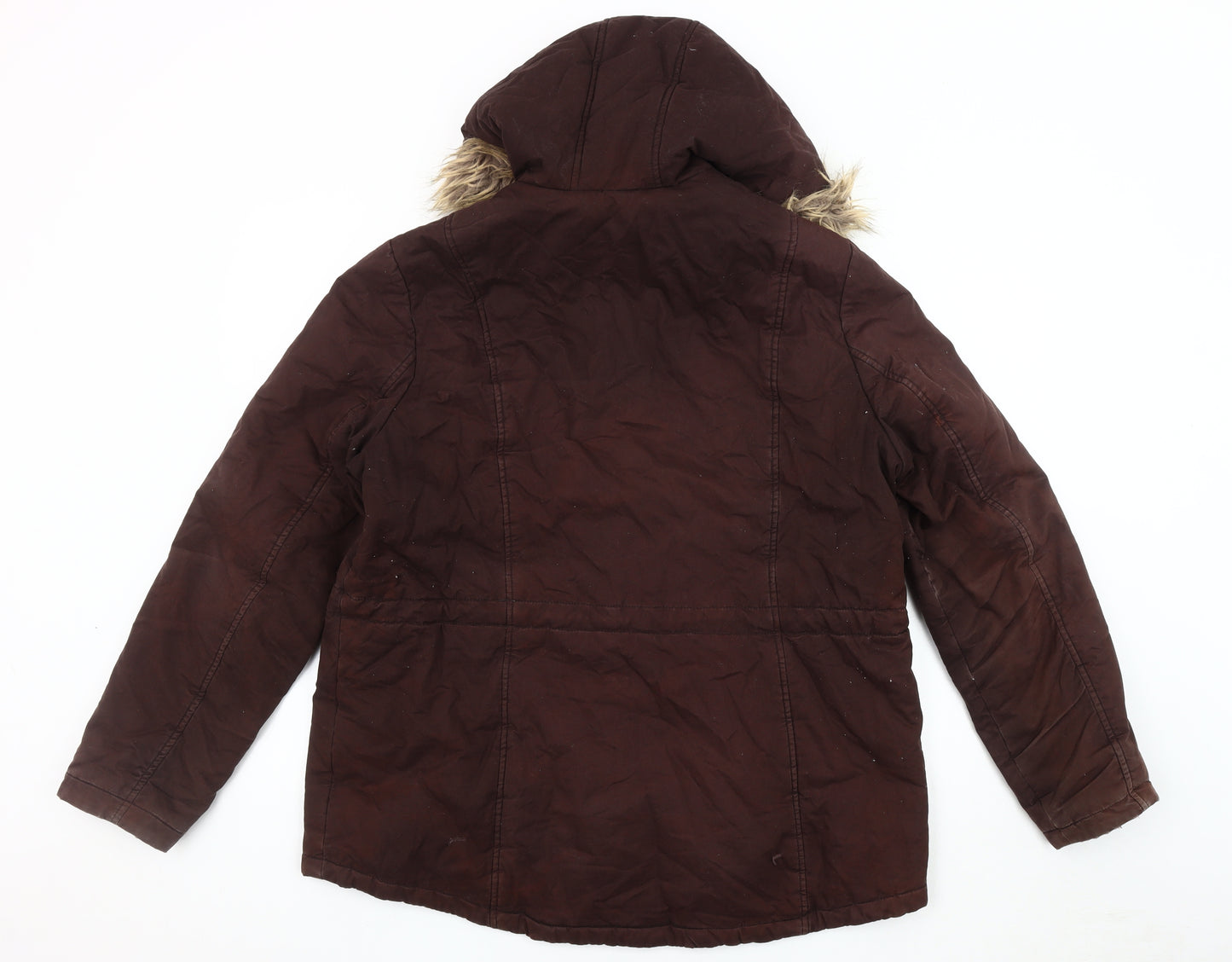 Dorothy Perkins Women's Brown Parka Jacket Size 18