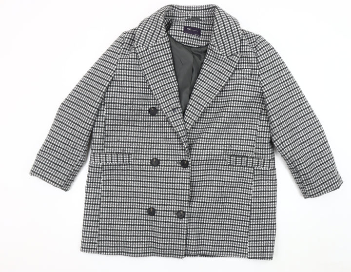 Marks and Spencer Women's Black Tweed Coat Size 16