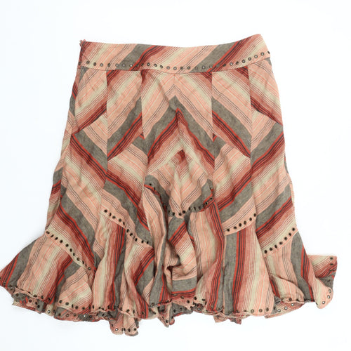 Fenn Wright Manson Women's Multicoloured Linen Skirt, Size 16