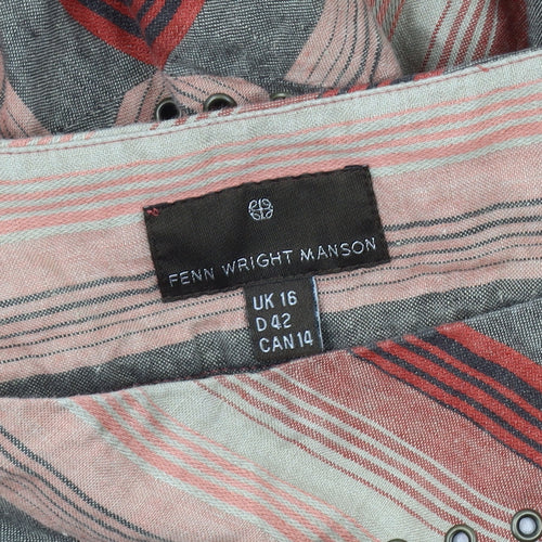 Fenn Wright Manson Women's Multicoloured Linen Skirt, Size 16