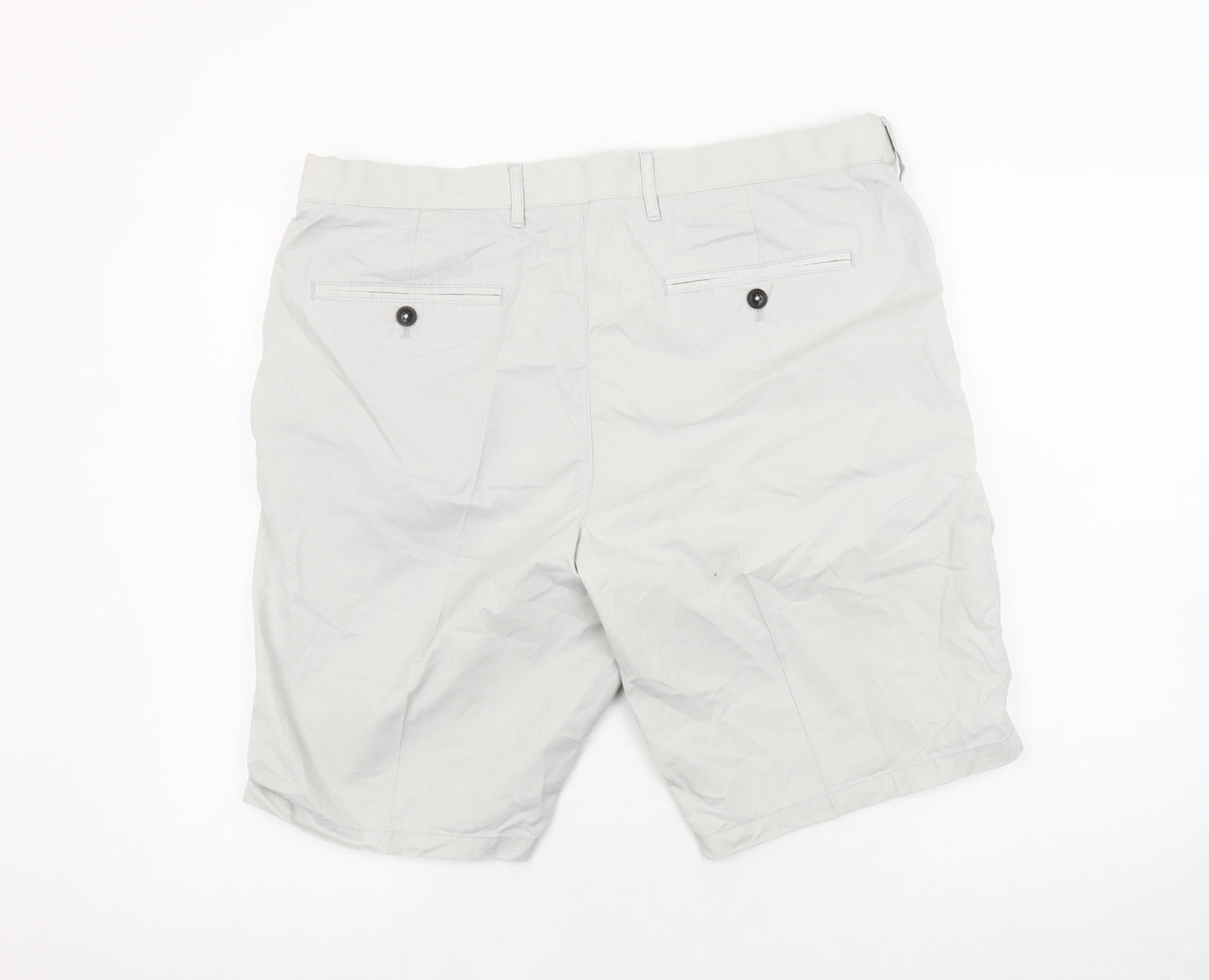 Marks and Spencer Men's Grey Chino Shorts, Regular Fit