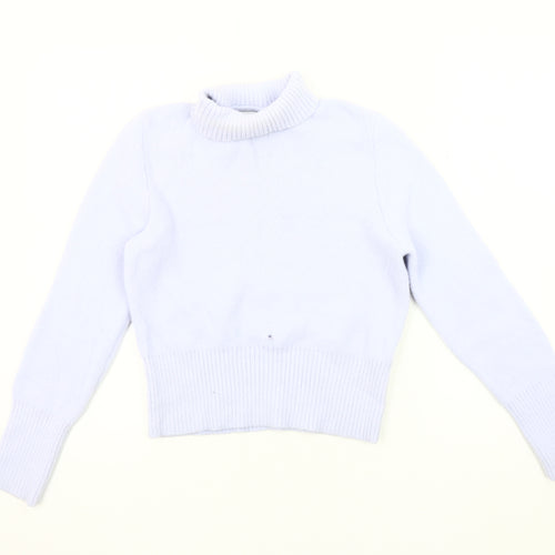 Zara Women's Purple Roll Neck Pullover Jumper, Size M