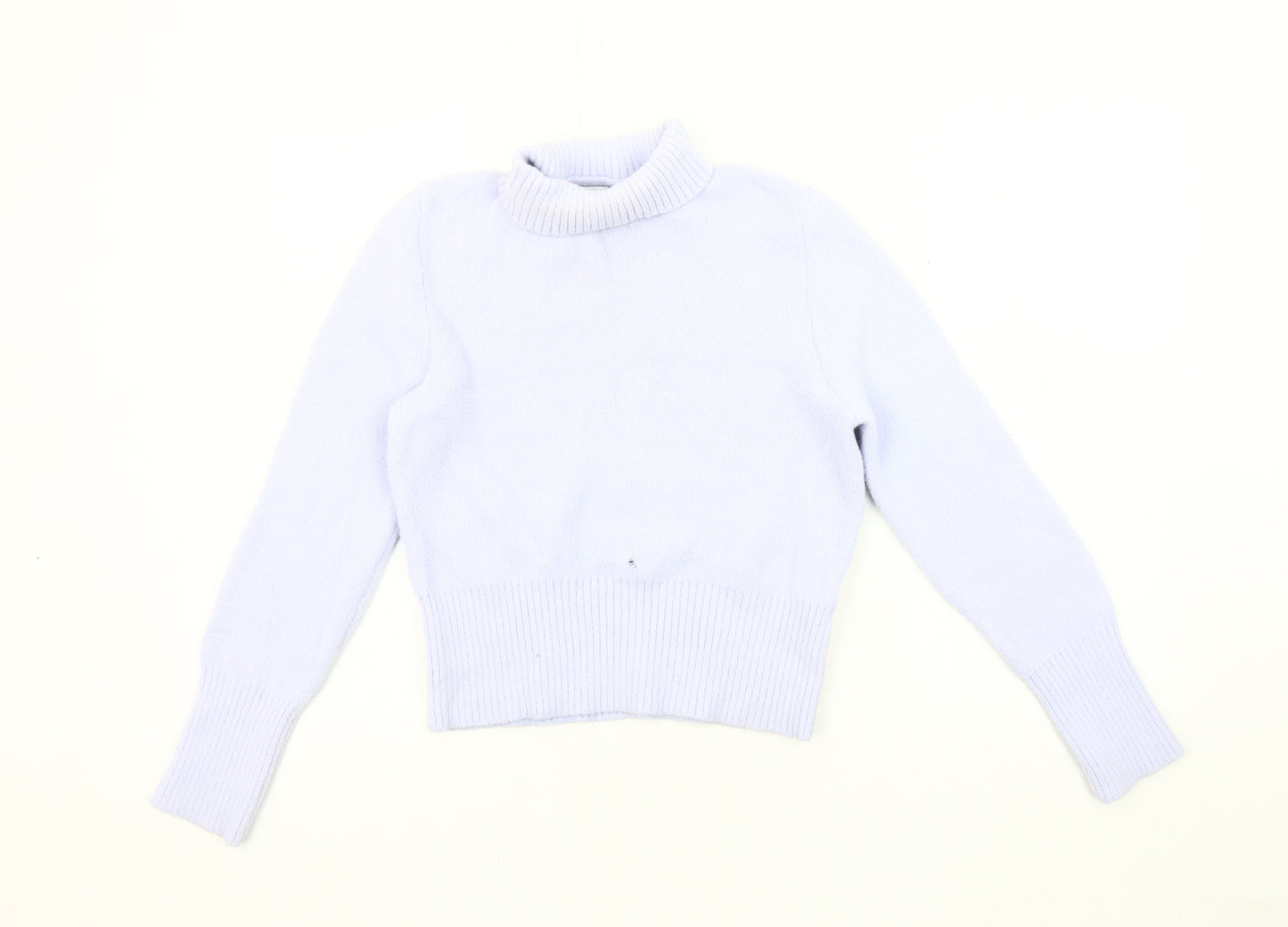 Zara Women's Purple Roll Neck Pullover Jumper, Size M