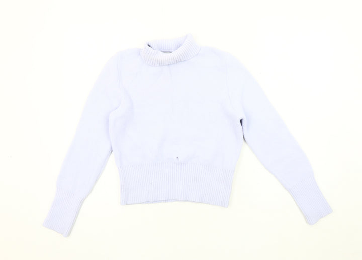Zara Women's Purple Roll Neck Pullover Jumper, Size M