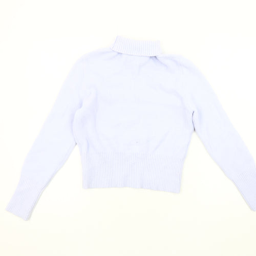 Zara Women's Purple Roll Neck Pullover Jumper, Size M