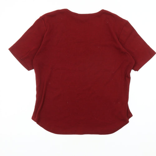 Lakeland Women's Red Basic T-Shirt Size 14