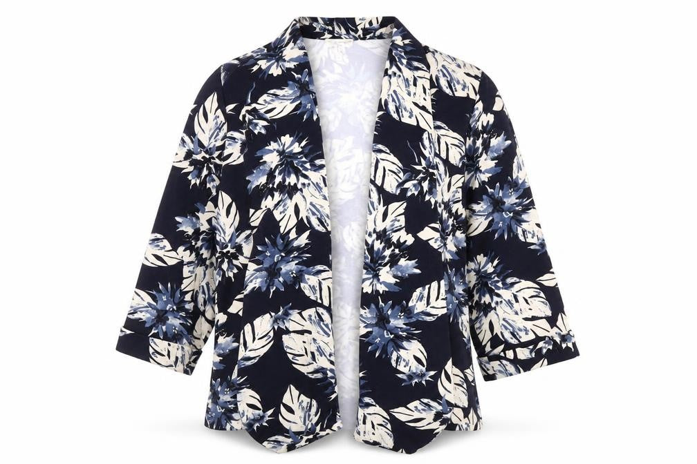 Front view of Monsoon Women's XL Multicoloured Floral Blazer