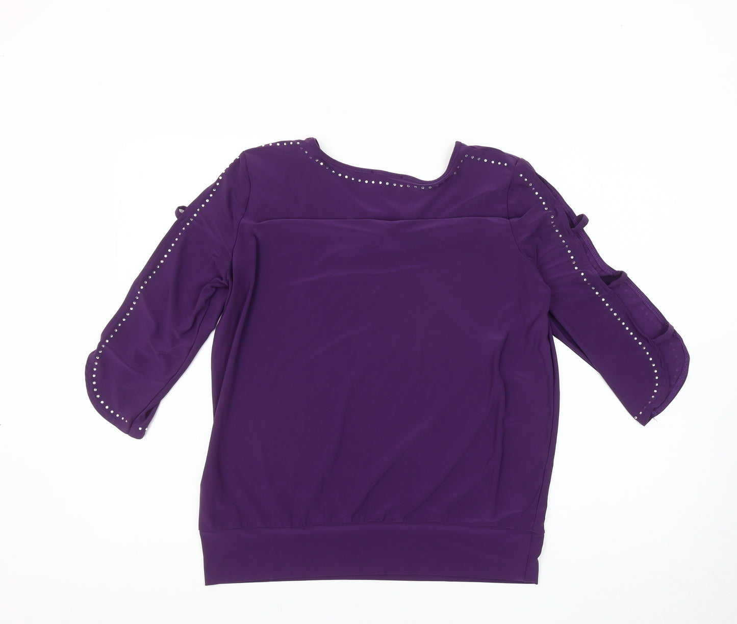 Klass Women's Purple Studded Blouse, Size M