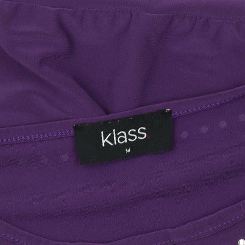 Klass Women's Purple Studded Blouse, Size M