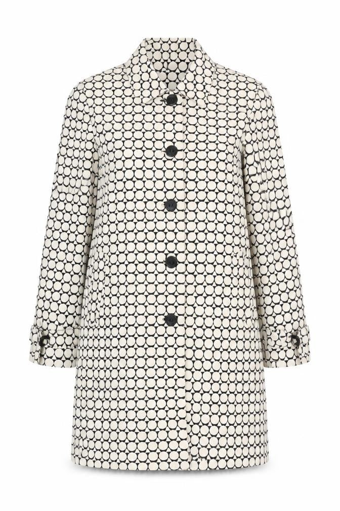 Debenhams Women's Black and White Overcoat, Size 10