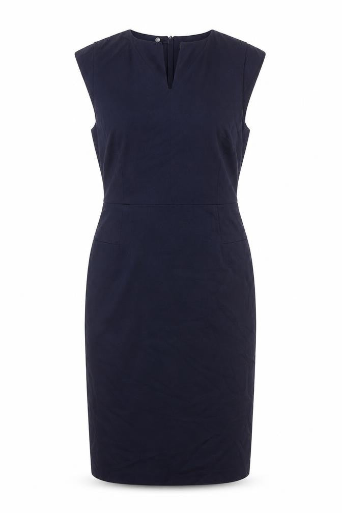Front view of Next Women's Blue Pencil Dress -, size 8