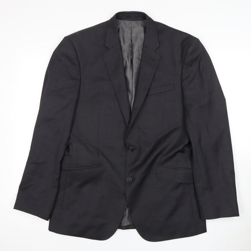T.M. Lewin Men's Grey Wool Blazer Size 40, Formal, Excellent