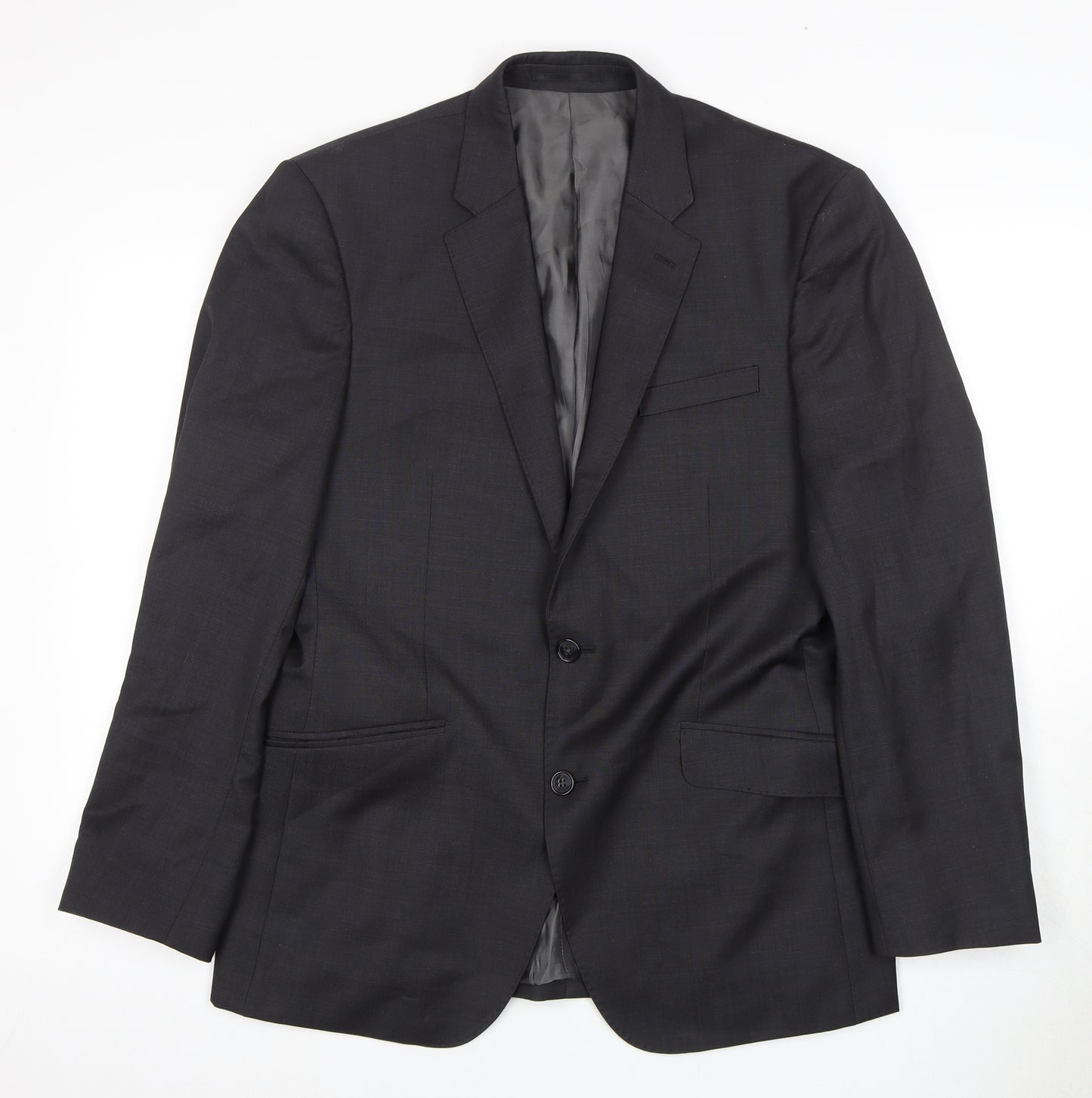 T.M. Lewin Men's Grey Wool Blazer Size 40, Formal, Excellent