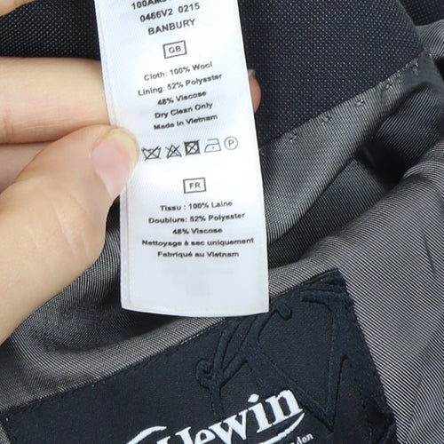 T.M. Lewin Men's Grey Wool Blazer Size 40, Formal, Excellent