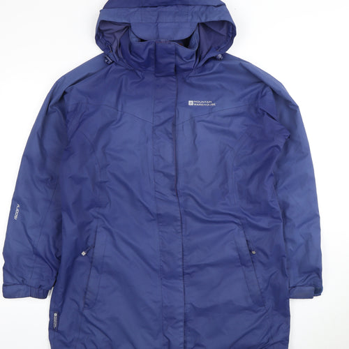 Mountain Warehouse Women's Blue Long Rain Coat Size 16