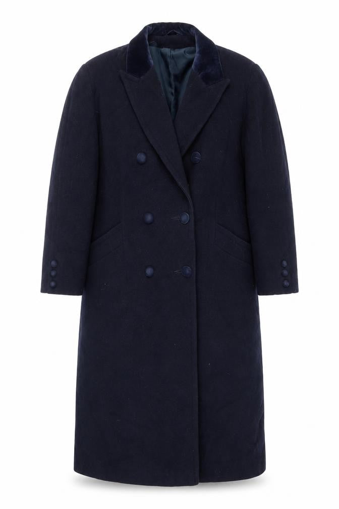 Richards Women’s Blue Wool Pea Coat, Size 14, Business Wear