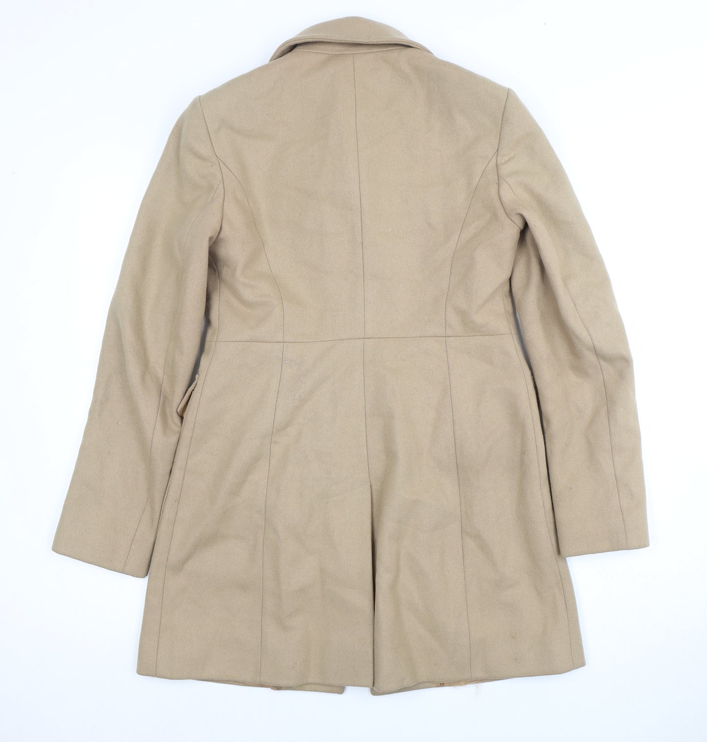 French Connection Women's Beige Wool Overcoat Size 4