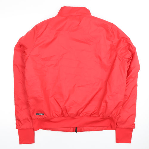 Adidas Men's Red XS Windbreaker Jacket, Full Zip, Lightweight