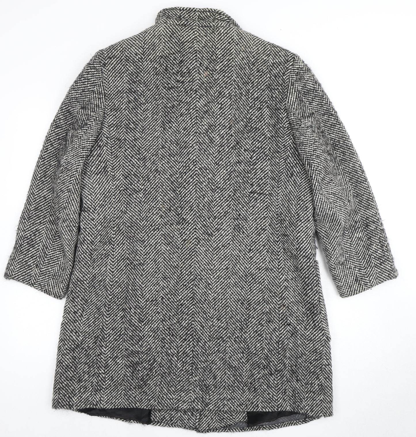 Basler Womens Grey Herringbone Overcoat Size 14