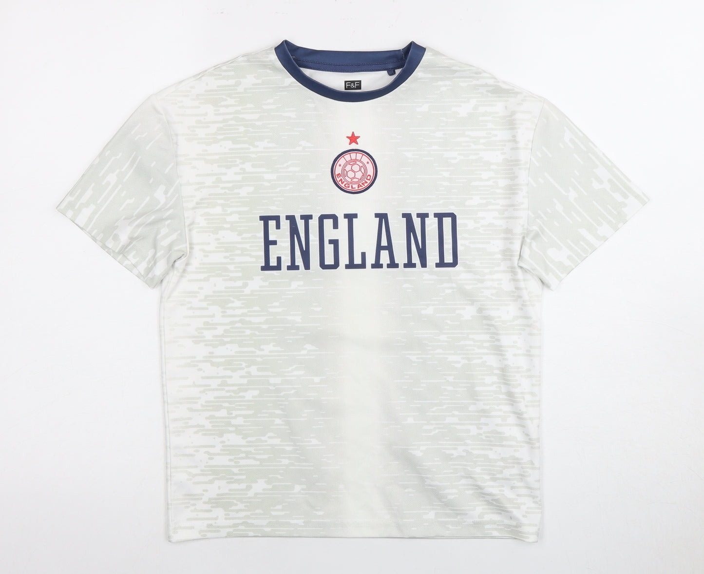 F&F Boys White England Football T-Shirt - 9-10 Years