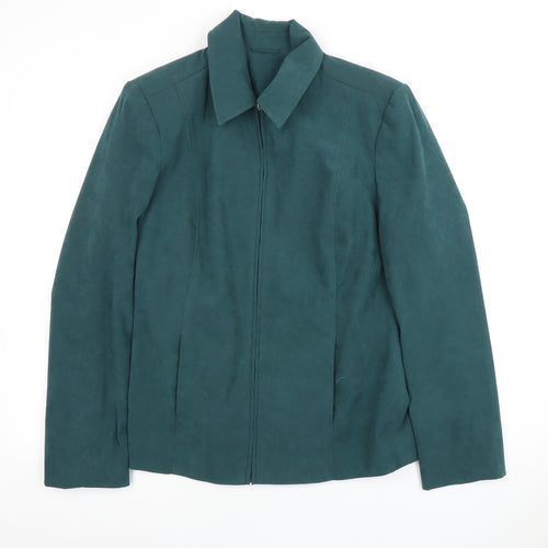 Berkertex Women's Green Zip Up Jacket Size 10