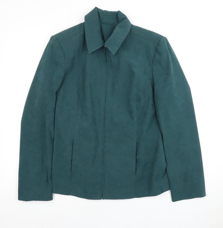 Berkertex Women's Green Zip Up Jacket Size 10