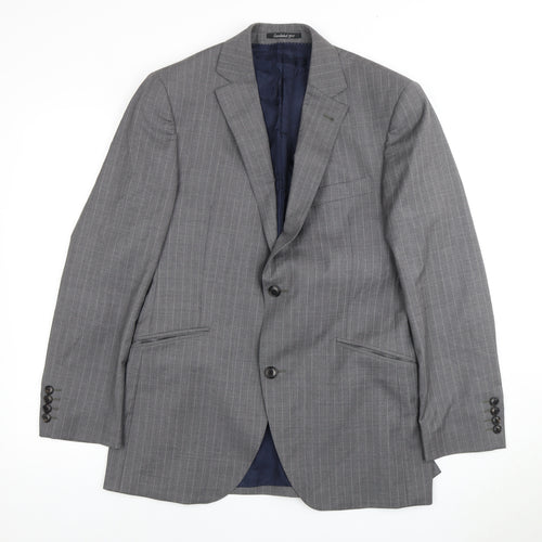 Austin Reed Men's Grey Striped Blazer 40R Notch Lapel