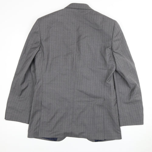 Austin Reed Men's Grey Striped Blazer 40R Notch Lapel