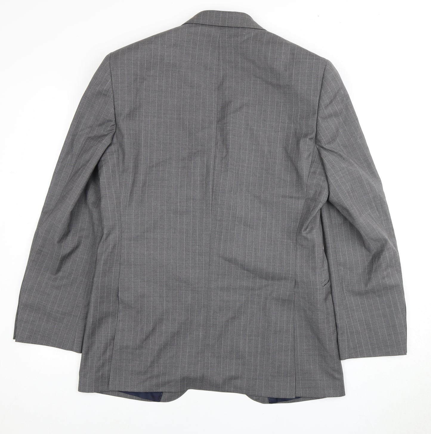 Austin Reed Men's Grey Striped Blazer 40R Notch Lapel