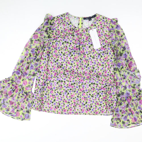 French Connection Women's Multicoloured Floral Blouse XS