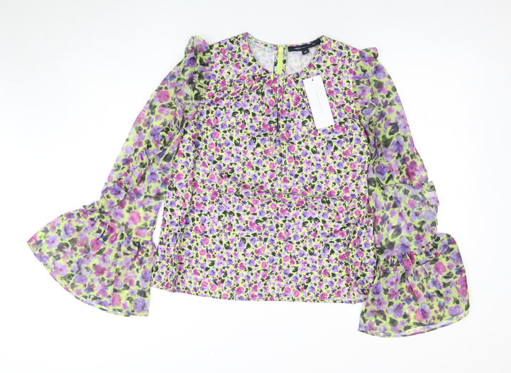 French Connection Women's Multicoloured Floral Blouse XS