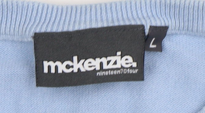 McKenzie Men's Blue Stripe Pullover Jumper L