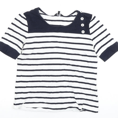 Hobbs Women's Striped T-Shirt Size S