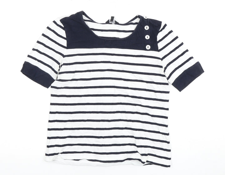 Hobbs Women's Striped T-Shirt Size S