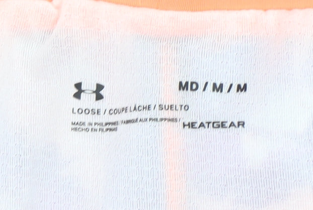 Under Armour Women Orange Purple Athletic Shorts M