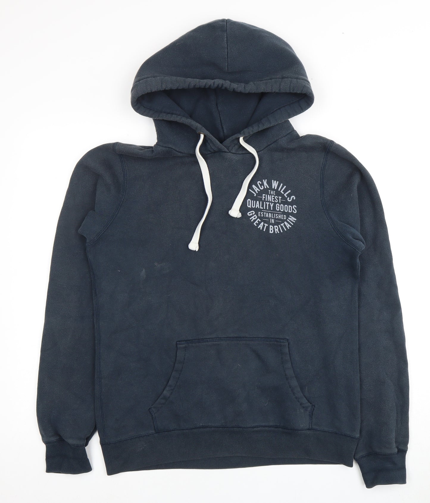 Jack Wills Unisex Adults Blue Pullover Hoodie L