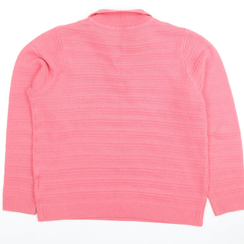 Isle Women's Pink Collared Jumper Size M