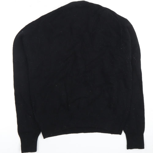 Uniqlo Women's Black Wool Pullover Jumper XS