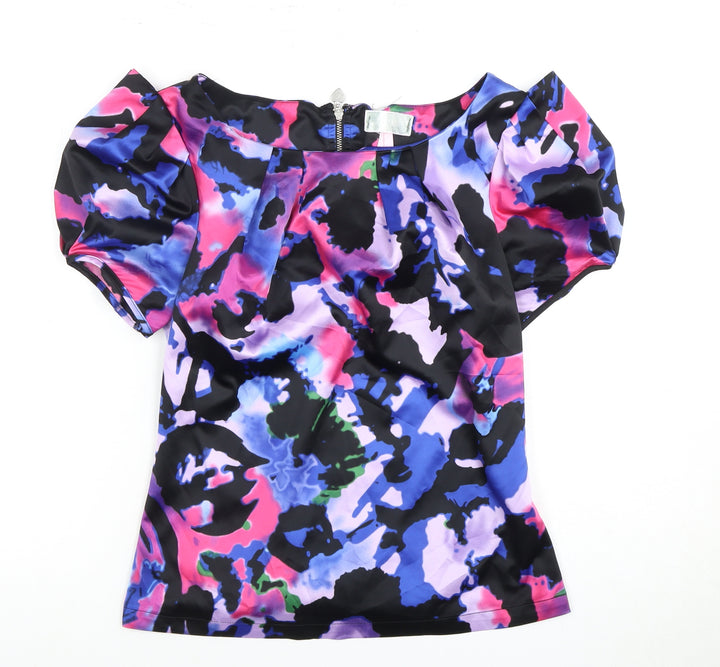 Lipsy Women's Multicoloured Puff Sleeve Blouse
