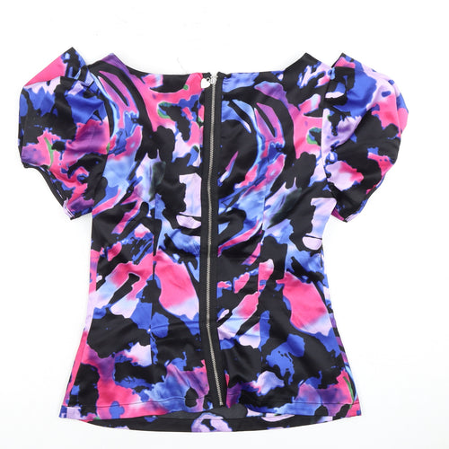 Lipsy Women's Multicoloured Puff Sleeve Blouse