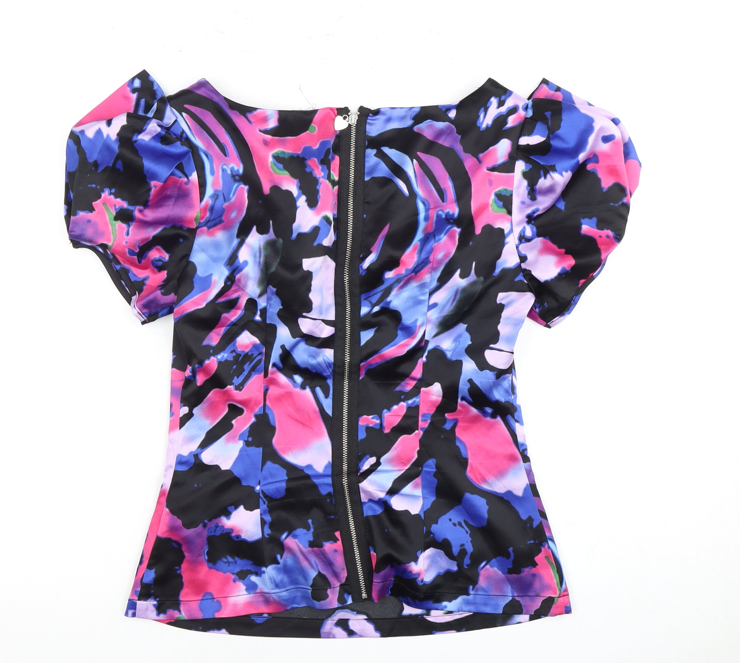 Lipsy Women's Multicoloured Puff Sleeve Blouse