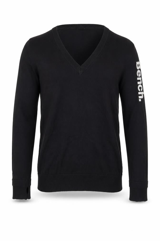 Front view of Bench Men’s Black jumper, size M