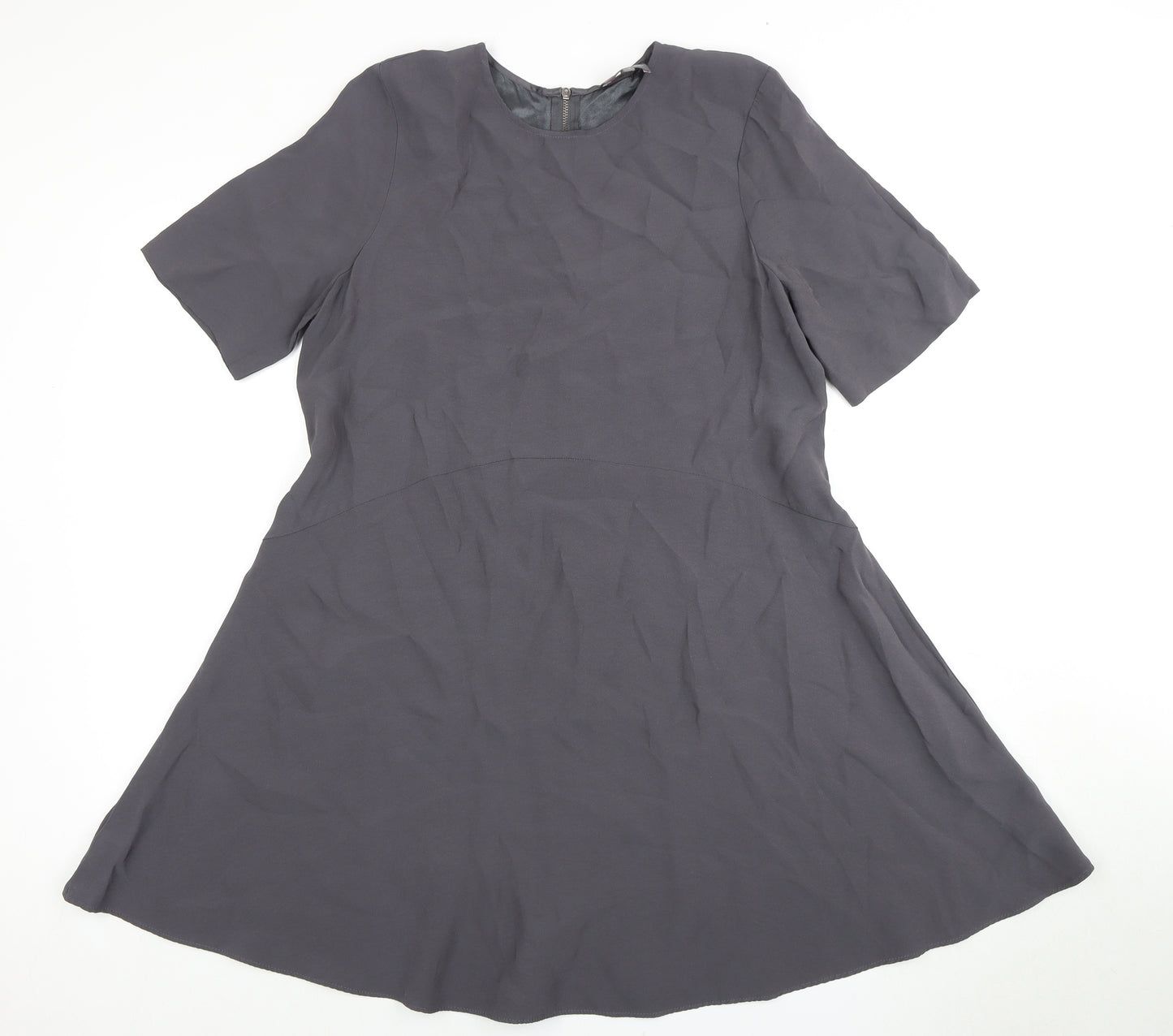 Phase Eight Women's Grey Short Sleeve Dress Size 12